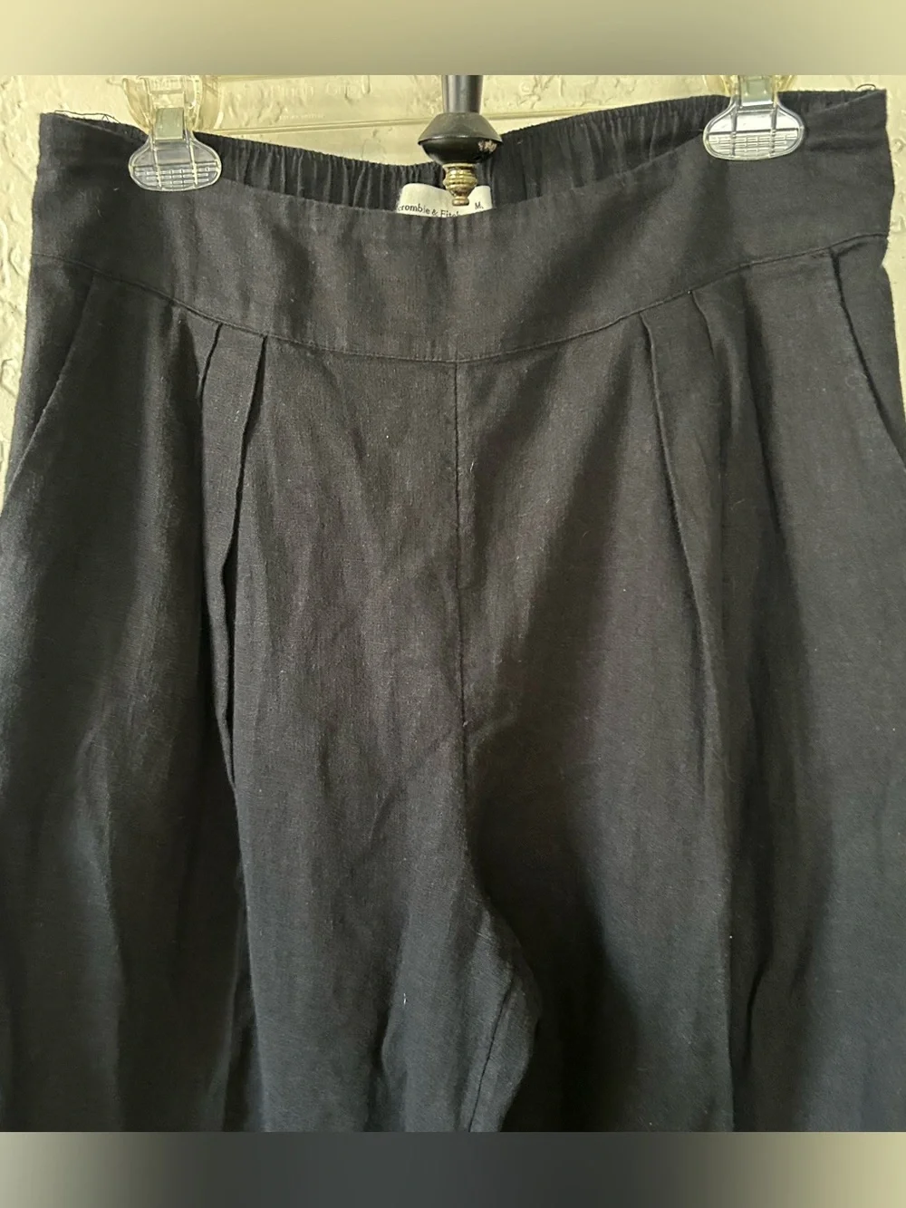 Abercrombie & Fitch Linen Blend Wide Leg Pants in Long - Picture 2 of 6